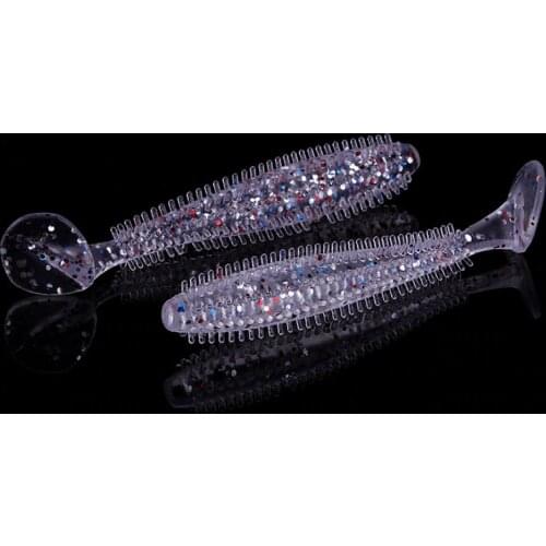 WALK FISH 5PCS/Lot Spikey Shad 90mm 4.4g Hedgehog Fishing Soft Lure Sea Cucumber Paddle Worm Silicone Wobbler Pike Soft Baits