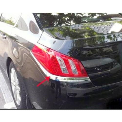 For Peugeot 508 2011-2015 Taillight Eyebrow Modified Electroplated Chrome Taillight Strip Rear Lampshade Frame Decorative Strip