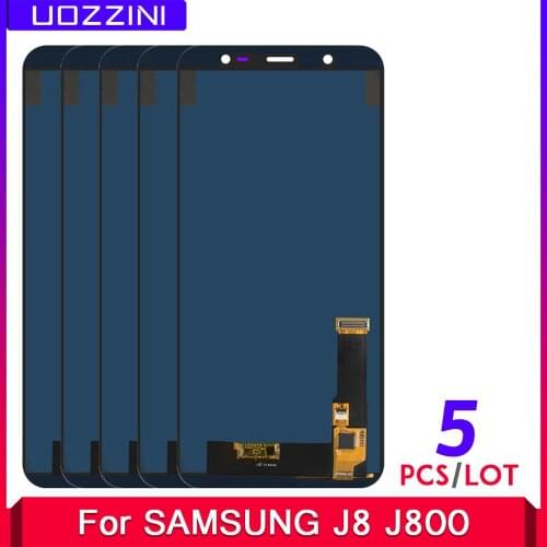 5 Pcs TFT LCD For Samsung Galaxy J8 2018 J800 J800FN J810 J810Y J810F LCD Display Touch Screen Digitizer Assembly Replacement