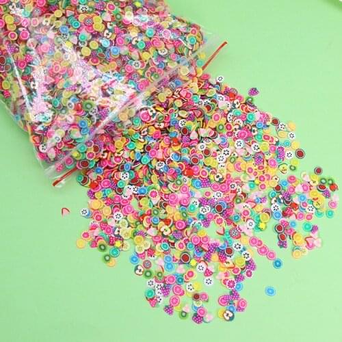 1000PCS Slimes Addition Soft Fruit Slices For Slime Fluffy DIY Nail Mobile Supplies Slime Charm Accessories Kits For Children