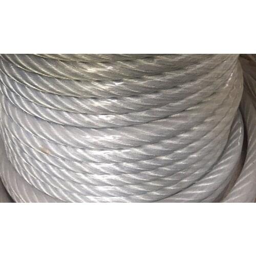 11MM--18MM, PVC coated 6X37+FC steel wire rope hot-dipped galvanized anti-dust clothesline greenhouse,boat part,marine hardware