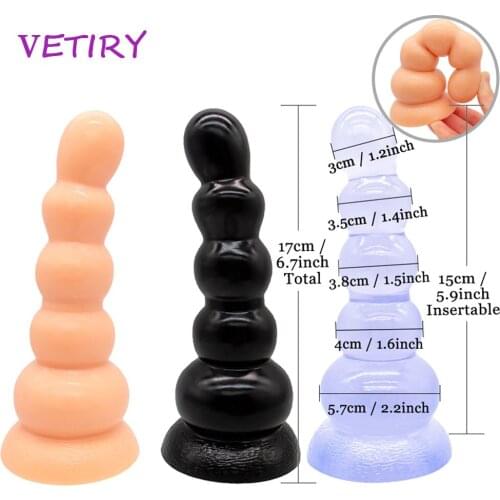 17cm Large Anal Beads G-spot Prostate Massager Suction Cup Butt Plug Adult Sex Toys For Woman Men Gay Anal Plug Erotic Products
