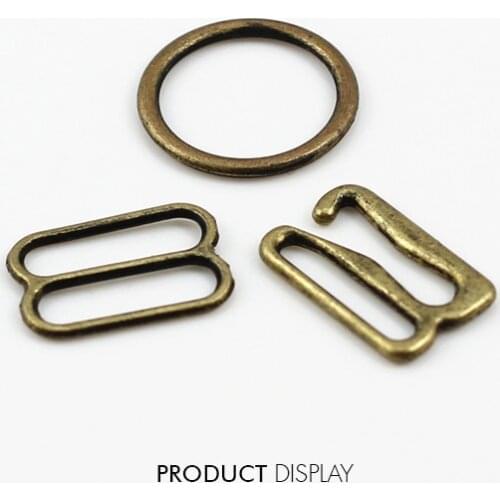 200set Metal Antique Bronze Lingerie Hardware Sewing Clips Hooks Eye for Bra Strap 11mm Sewing Accessories WB84