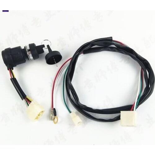 3KW 5KW Start on off switch & key cable 120CM+ for Yanmar L100 L70 L48 KAMA KIPOR diesel generator tiller electric start