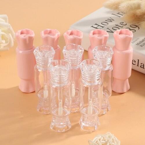 5Pcs Lip Gloss Tube DIY Refillable Lip Balm Container Adorable Candy Shape Empty