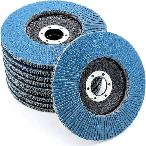 10Pcs Flap Discs Fan Discs Sanding Sheets Abrasive Flap Discs Grit 120 Flap Abrasive Mop Discs for Angle Grinder 125mm