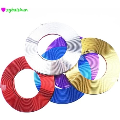 Car Chrome Moulding Trim Strip Motorcycle Decal Wheel Hub Rim Edge Protector Tire Guard Grille Headlight Decoration Line