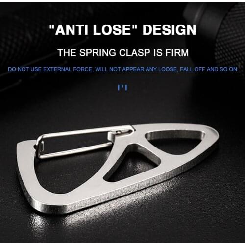 2021 10Pcs Hook Buckle Keychain Backpack Fishing Stainless Steel Carabiner Ring Hanging Buckles for Camping Hiking