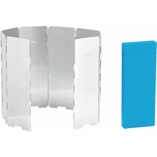 BRS 8 Plates Folding Camping Picnic Cooker Stove Wind Screen Windshield Windproof Board For Outdoor Gas Stove Camping Equipment