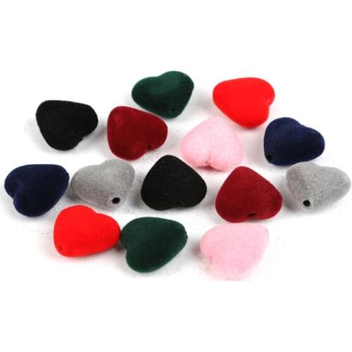 10pcs 23x18mm Velvet Beads Charm for DIY Necklace Earring Jewelry Findings Making Clothing Package Party Decorations
