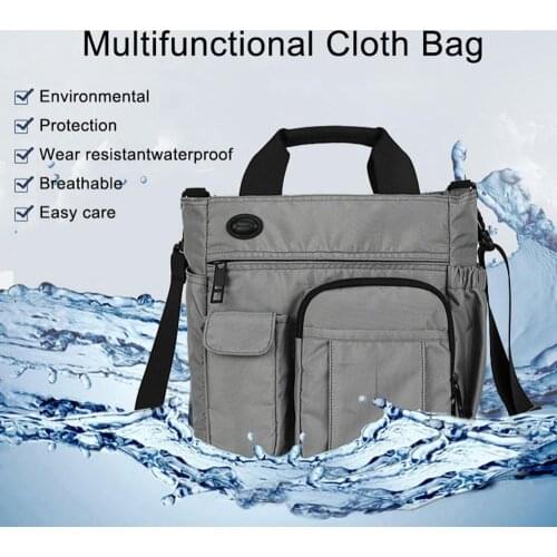 Shoulder Bag Business Men Multi Zipper Tote Briefcase Crossbody Shoulder Laptop Bag Crossbody Bags for Men Anti Theft Bag School