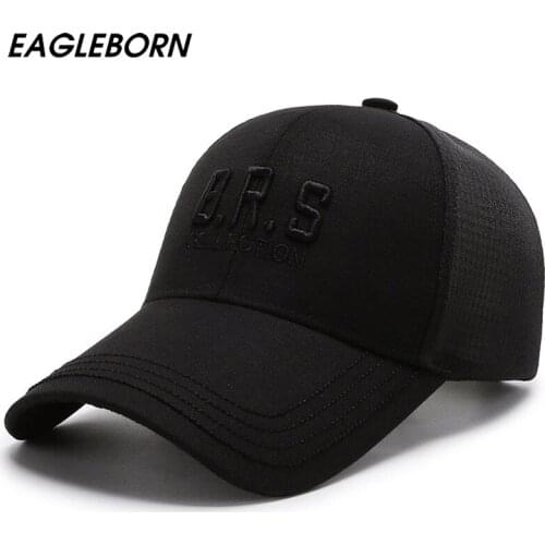 EAGLEBORN Design Summer Mesh Cap Men Baseball Cap Sunscreen Baseball Cap High Quality Sun Hat Fishing Caps Embroidery Letter Cap