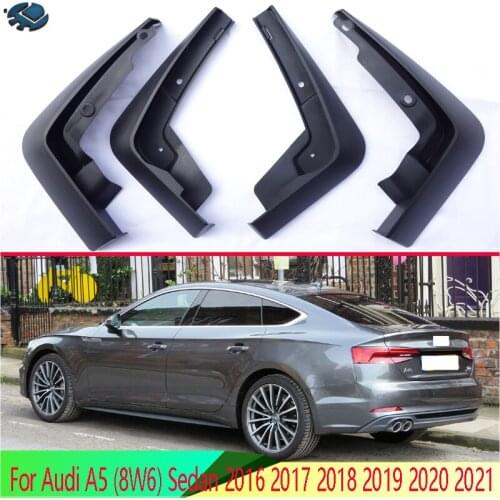 For Audi A5 (8W6) Sedan 2016-2021 Mud Flaps Splash Guards Fender Mudguard Kit Mud Flap Splash Guards Mudguard Car styling 4PCS