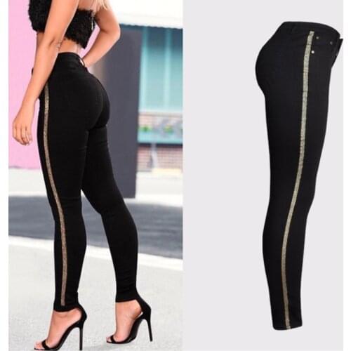 Women Casual High Waist Pecil Plus Size Elastic Skinny Jeans Female Streetwear Black Denim Trousers Ladies Sexy Hot Jean Pants
