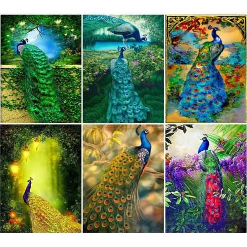 EverShine Diamond Painting Peacock Cross Stitch Diamond Embroidery Sale Rhinestones Art Animals Bead Picture Kits Wall Decor