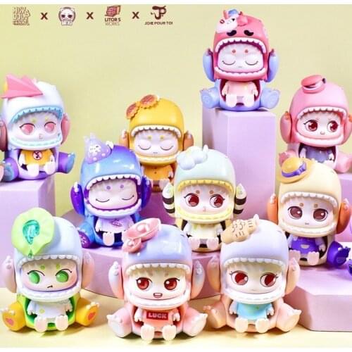 Blind Box Toys Figure Original Adorable Dinosaur Sister Itinerary Series 10Style Random Kawaii Surprise Anime Model Guess Dolls