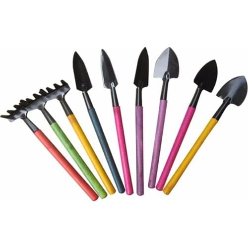 1 x Rake+2 x Shovel Mini Garden Gardening Plant Tools Set with Wooden Handle Shovel Spade Rake #5A50070
