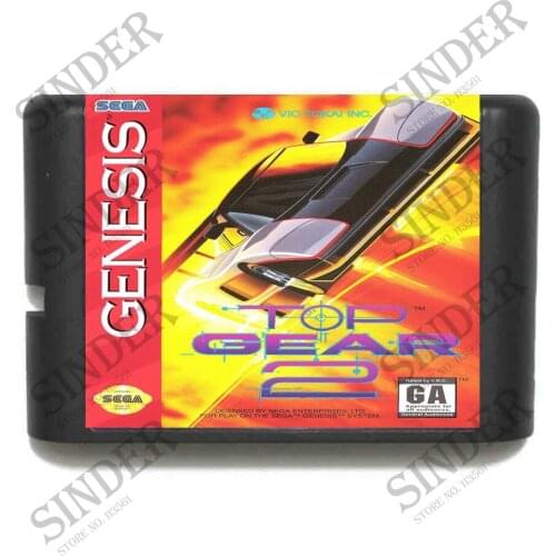 Top Gear 2 16 bit MD Game Card For Sega Mega Drive For Genesis