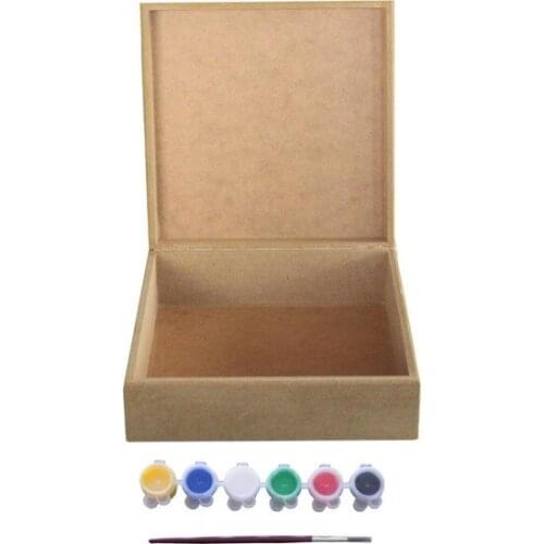 Joy & Toys 15x6 cm Square Pattern Wood Painting Set paintable decorative objects декоративные предметы под роспись