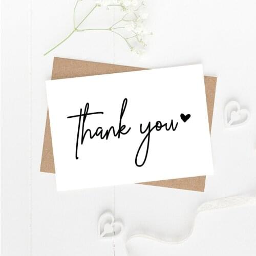 Thank You Card Printable Thank You Package Insert Modern Business Thank You Card Contemporary Branding50/100/150/200pcs