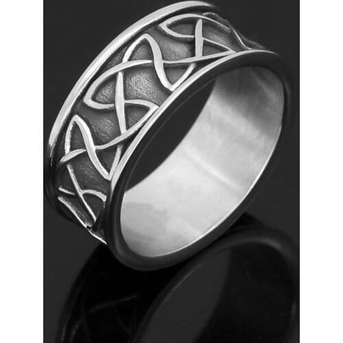 Celtic amulet 316L stainless steel ring