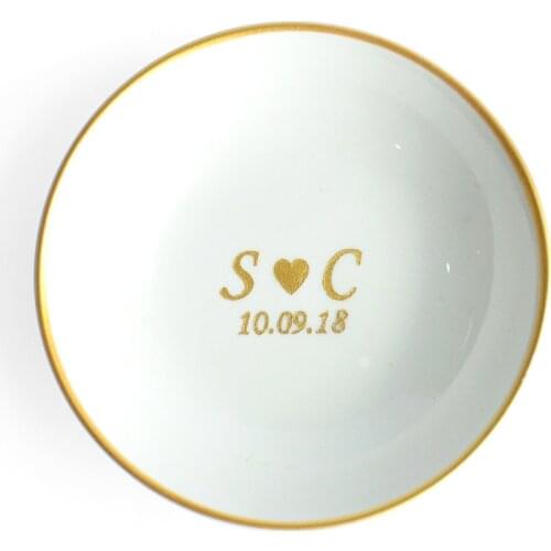 Custom Ring Holder Personalized Wedding Ring Dish Ring Pillow Alternative Ceramic Jewelry Dish Engagement Gift