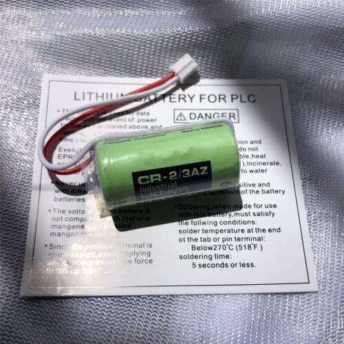 5PCS Original Brand New CR-2/3AZ 3V CR17335 Lithium PLC battery with white connector