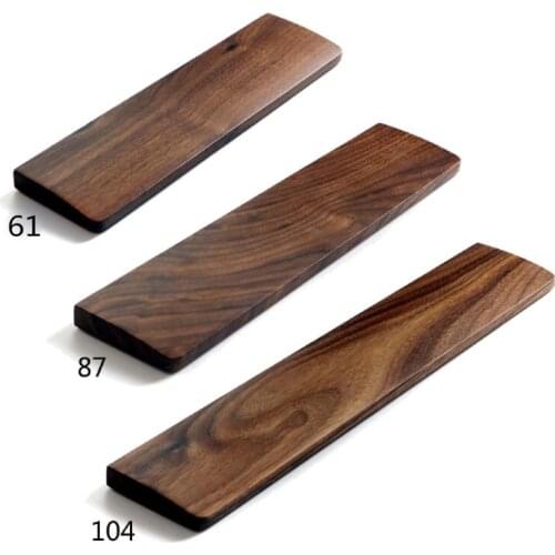 Walnut Wooden Mechanical Keyboard Wrist Rest Ergonomic Wrist Pad 61 87 104 Keys 53CF