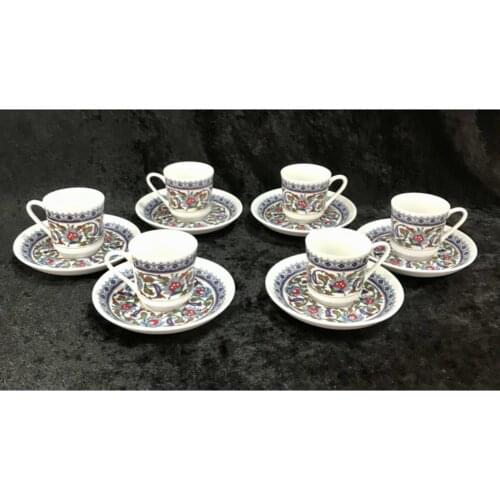 12 piece Coffee Cup Set Porcelain 1. Grade Workmanship Special series Turkish Cuisine Coffee Topkapi Summer Winter Women 'S Male