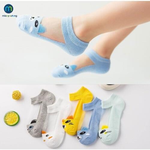 5 Pair/Set Cute Lace Flower Mesh Summer Newborn Baby Socks Spring Cotton Baby Girl Bowknot Socks Anti Slip Sock Kids Miaoyoutong