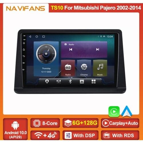 Newest Android 11 DSP RDS Carplay 2DIN Head Unit For 2002-2014 Mitsubishi Pajero Gen2 Car Radio Multimedia Player Audio GPS Wifi
