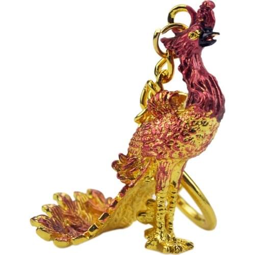 2017 New Feng Shui Crimson Phoenixes Keychain W2382
