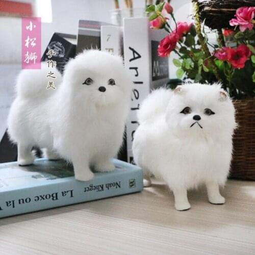 ZILIN Simulated Chow Chow Dog / Adorable white Chow Chow Children Toy Home Decor