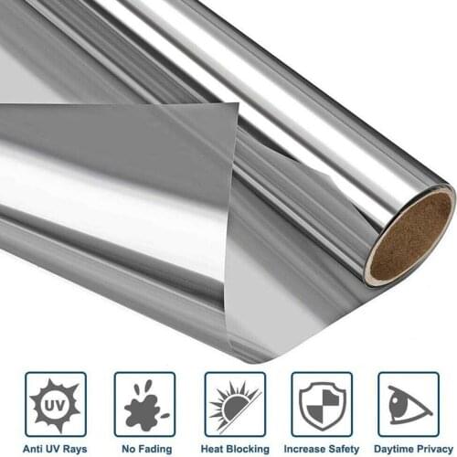 One Way Privacy Mirror Window Film Heat Insulation Glass Film Reflective Anti UV Solar Window Stickers For Home And Office Decor