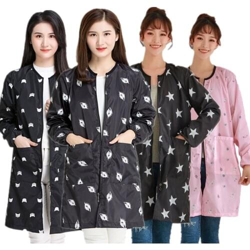 Hair Salon Professional Hairdressing Long Sleeve Overalls Pet Grooming Gown Barber Shop Hairdresser Haircut Apron Work Clothes