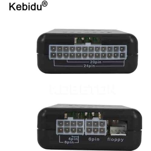 PC Computer ATX SATA HDD Power Supply Tester LED Indication 20 24pin PSU Diagnostic Tool testing for Anode Cathode 12V 5V 3.3V