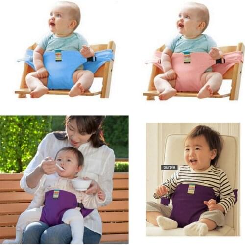 Baby Dining Chair Safety Belt High Dinning Seat Cover Foldable Portable Seat Stretch Wrap toddler baby Booster Seat Accessories