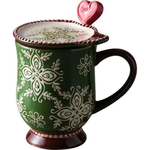 Hand Painted Japanese Ceramic Mug Drinking Cup Cup Teacup Milk Breakfast Cup Office Household Coffee Cup