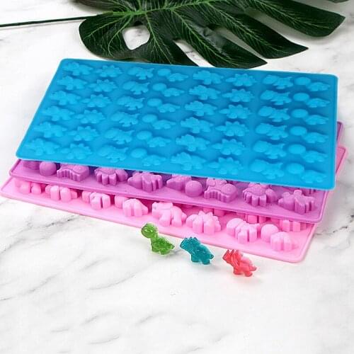 48 Cavity Dinosaur Silicone Gummy Chocolate Baking Mold Tray Candy Jelly Mould Cake Decorating Tool Kitchen Accessories