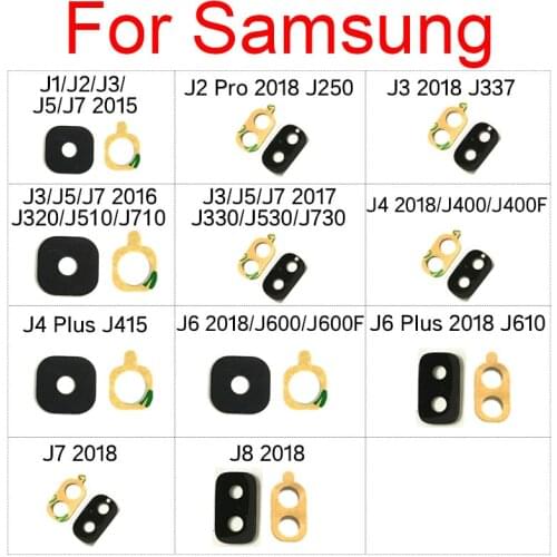 Main Camera Glass For Samsung Galaxy J1 J2 J3 J5 J7 Pro 2015 2016 2017 2018 J337 J310 J330 J510 J530 J710 J730 With Sticker
