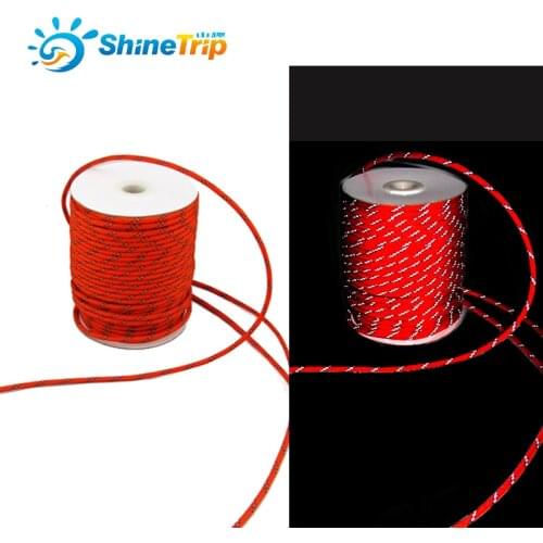 ShineTrip 5MM Diameter Reflective Paracord String Windproof Tent Rope Guy Line For Camping Tent Kit Camping Reflective Guy Ropes