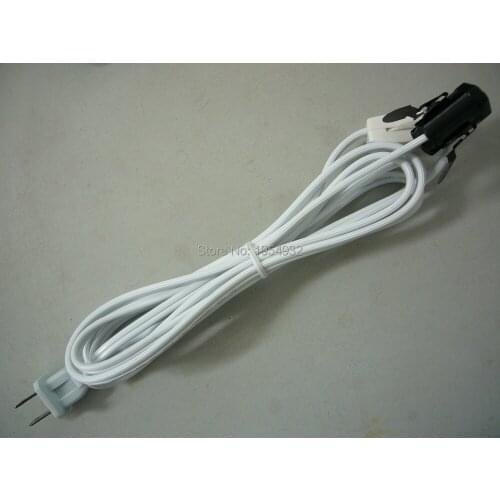 Lantern Light Cord Switch Cord UL Listed 120V 8Ft SPT-1 Cable Cord in white color with a Switch and a E12 Butterfly Socket