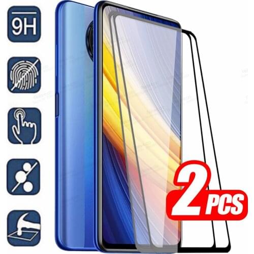 2pcs Full Cover Protective Glass For Xiaomi Poco X3 Pro Glass Screen Protector Xiomi Mi PocoX3 X3Pro Pocophone X 3 3X Pro Film