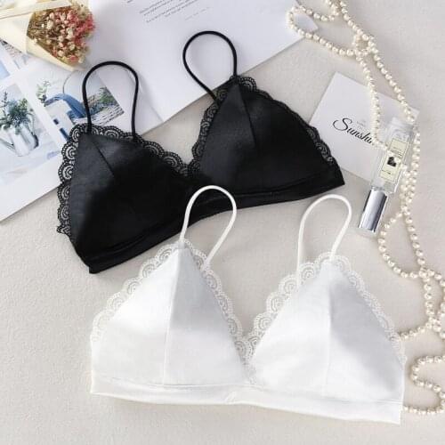 Women 2020 Push Up Lace Triangle Bralette Bra Seamless Padded Lingerie Underwear Girl Brassiere Femme Sujetador Mujer