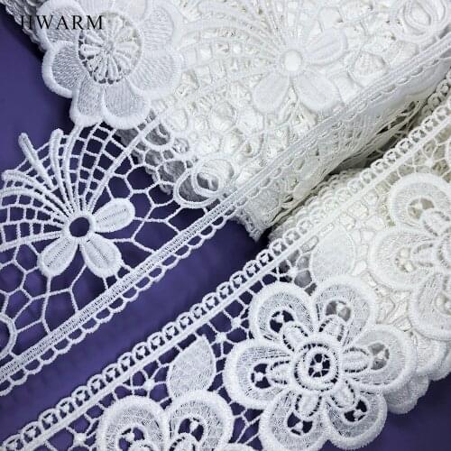 10yard White Reticulate Flower Latest African Laces 2021 High Quality Trim Ribbon Skirt Curtain Wedding Dress Embroideried Craft