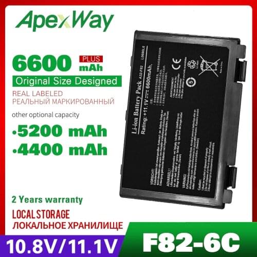 11.1v Laptop Battery For Asus K40 K40IN K50 K50IN K50IE K50IJ K60 K61 A32-F82 A32-F52 A32 F82 X8B k50in Pro8DIJ K70AS-X2A k61ic