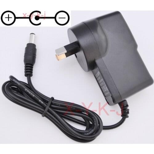 50PCS High quality AC/DC 9V 1A Switching Power Supply adapter Reverse Polarity Negative Inside AU plug 5.5mm x 2.1mm-2.5mm