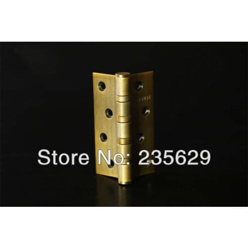 Free Shipping, Antique Brass Finished Hinges for timber door / Metal Door, Stainless Steel material, 4*3*3, Low Noise