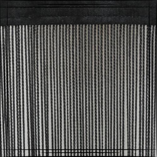 Gülpınar Curtain Black Thin Chain Rope Curtain