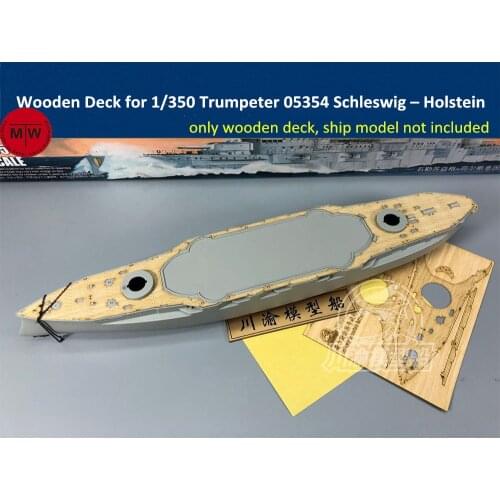 1/350 Scale Wooden Deck for Trumpeter 05354 Schleswig – Holstein Battleship 1935 Ship Model TMW00007